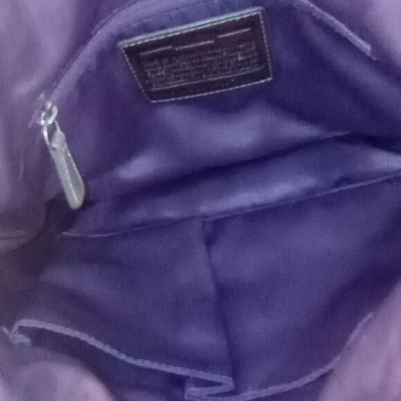 Coach Poppy Signature C Monogram Satchel Handbag Grey/Silver - Picture 8 of 16